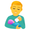 Man Feeding Baby emoji on Emojione